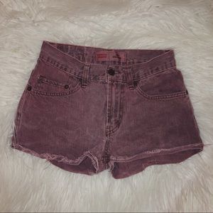 Levi’s 505 high waisted denim shorts